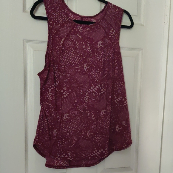 Lululemon Athletica Lace Tank Top - Burgundy - Picture 1 of 5